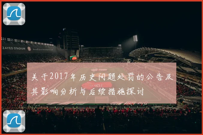 关于2017年历史问题处罚的公告及其影响分析与后续措施探讨